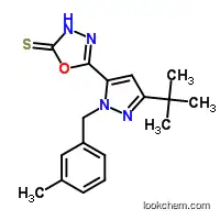 Molecular Structure of 306937-16-6 (5-[3-(tert-Butyl)-1-(3-methylbenzyl)-1H-pyrazol-5-yl]-1,3,4-oxadiazole-2-thiol)